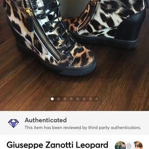 Sold - Giuseppe Zanotti leopard sneaker wedges